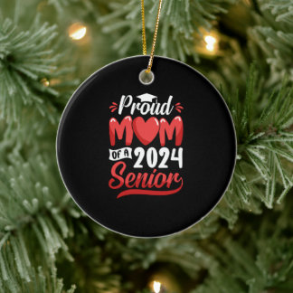 Grappig trots mama van een 2024 senior Afstuderen  Keramisch Ornament