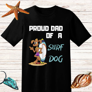 Grappig Trots Pap Surf hond voor surfer T-shirt