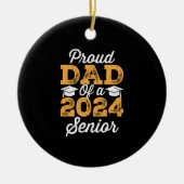 Grappig trots papa van een 2024 senior Afstuderen Keramisch Ornament (Voorkant)