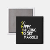 Grappig Trouwerij Verlovingsfeest Grap Geschenk Br Magneet (Voorkant / Achterkant)
