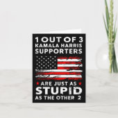 Grappig Trump 1 van de 3 Kamala Harris supporters  Kaart (Voorkant)