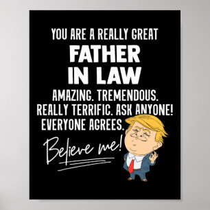 Grappig Trump 2020 echt geweldig vader in de wet c Poster