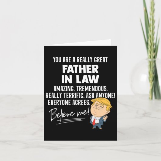Grappig Trump 2020 Echt Goed Schoonvader Cadeau Kaart (Voorkant)