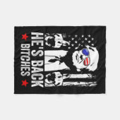 Grappig Trump 2024 Hes Back Es Trump 2025 Fleece Deken (Voorkant (Horizontaal))