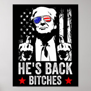 Grappig Trump 2024 Hij is terug Es Trump 2025 Poster