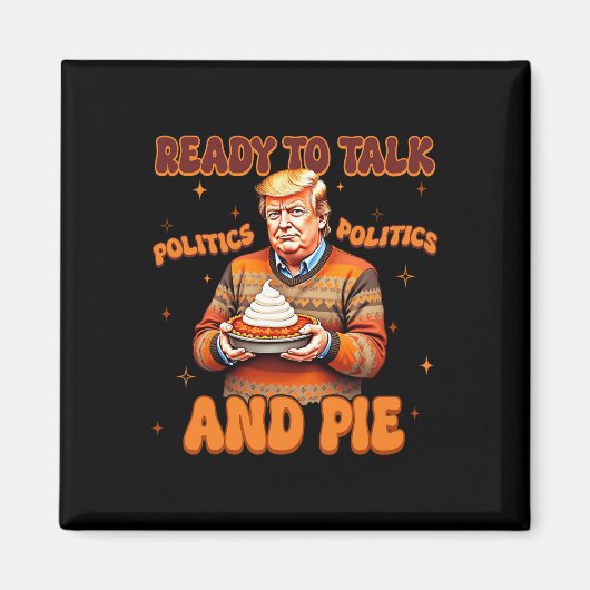 Grappig Trump 2024 klaar om politiek te praten en  Magneet (Voorkant)