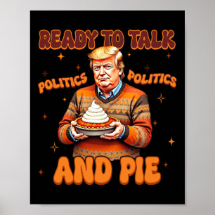 Grappig Trump 2024 klaar om politiek te praten en Poster