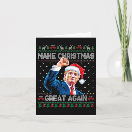 Grappig Trump 2024 Maak Kerstmis weer geweldig Lel Kaart (Voorkant)