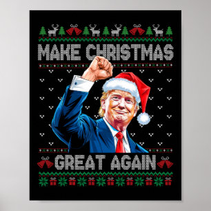 Grappig Trump 2024 Maak Kerstmis weer geweldig Lel Poster