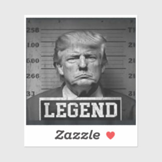 Grappig Trump 2024 Mugshot President Legend Sticker
