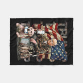 Grappig Trump 45 47 Jachtbier Ducks Amerikaanse vl Fleece Deken (Voorkant (Horizontaal))