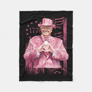 Grappig Trump 45 47 President Hart Vorm Roze Pak Fleece Deken