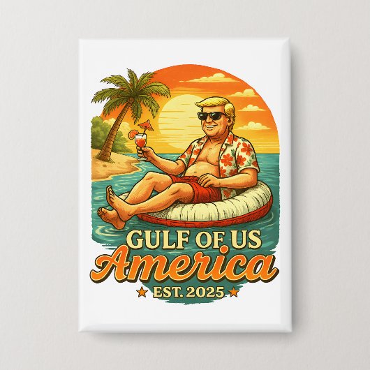  Grappig Trump Amerika's Golf 2025 Button (Voorkant)