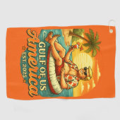  Grappig Trump Amerika's Golf 2025 Golfhanddoek (Horizontaal)