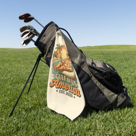  Grappig Trump Amerika's Golf 2025 Golfhanddoek (Groen)