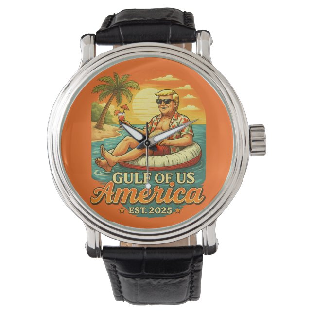  Grappig Trump Amerika's Golf 2025 Horloge (Voorkant)