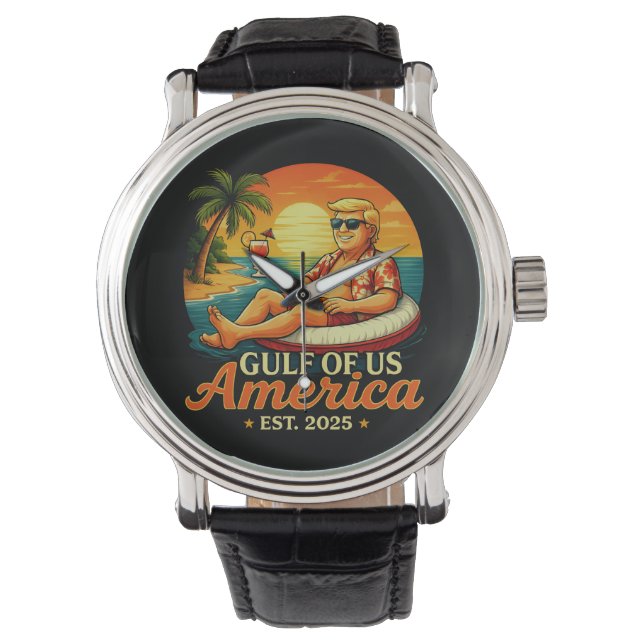 Grappig Trump Amerika's Golf 2025 Horloge (Voorkant)