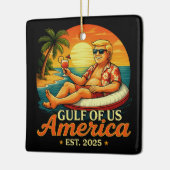 Grappig Trump Amerika's Golf 2025 Keramisch Ornament (Links)