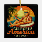 Grappig Trump Amerika's Golf 2025 Keramisch Ornament (Voorkant)