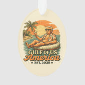  Grappig Trump Amerika's Golf 2025 Ornament (achterkant)
