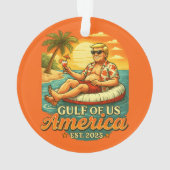  Grappig Trump Amerika's Golf 2025 Ornament (achterkant)