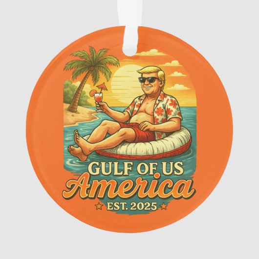  Grappig Trump Amerika's Golf 2025 Ornament (achterkant)