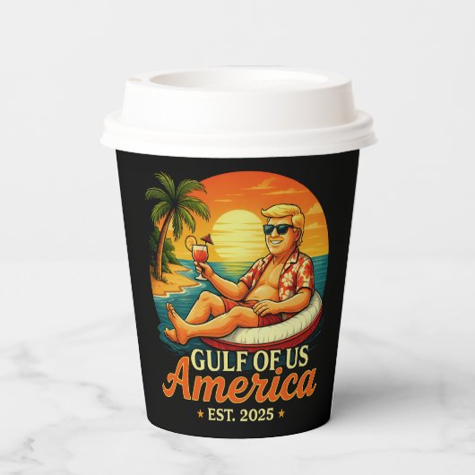  Grappig Trump Amerika's Golf 2025 Papieren Bekers (Achterkant)