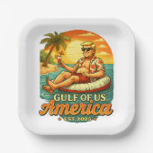  Grappig Trump Amerika's Golf 2025 Papieren Bordje (Voorkant)