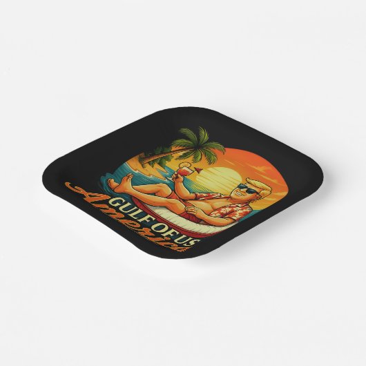  Grappig Trump Amerika's Golf 2025 Papieren Bordje (Gebogen)