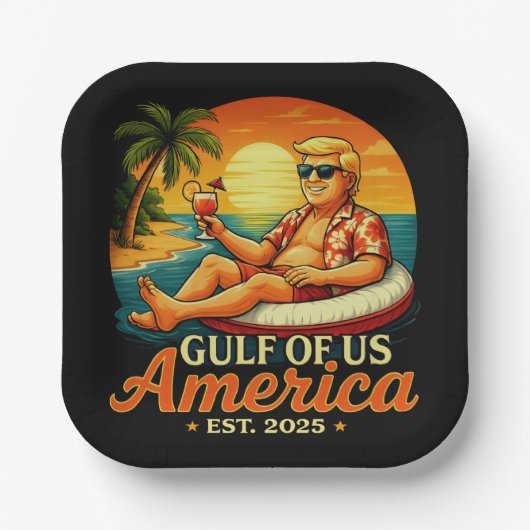 Grappig Trump Amerika's Golf 2025 Papieren Bordje (Voorkant)