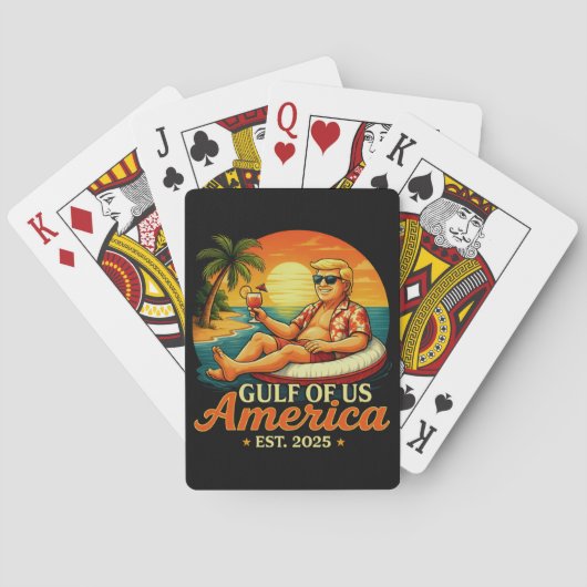 Grappig Trump Amerika's Golf 2025 Pokerkaarten (Achterkant)