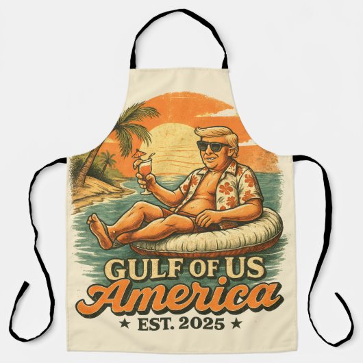  Grappig Trump Amerika's Golf 2025 Schort (Voorkant)