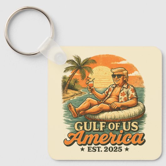  Grappig Trump Amerika's Golf 2025 Sleutelhanger (Voorkant)