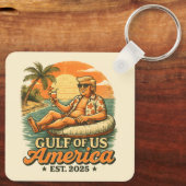  Grappig Trump Amerika's Golf 2025 Sleutelhanger (Achterkant)