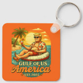  Grappig Trump Amerika's Golf 2025 Sleutelhanger (Achterkant)