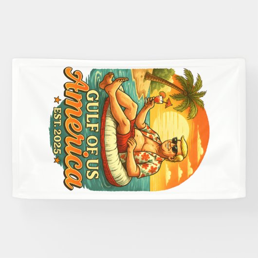  Grappig Trump Amerika's Golf 2025 Spandoek (Horizontaal)