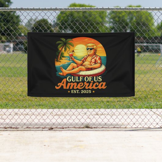 Grappig Trump Amerika's Golf 2025 Spandoek (Insitu)