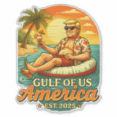  Grappig Trump Amerika's Golf 2025 Sticker (Voorkant)