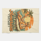  Grappig Trump Amerika's Golf 2025 Theedoek (Horizontaal)