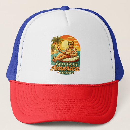  Grappig Trump Amerika's Golf 2025 Trucker Pet (Voorkant)