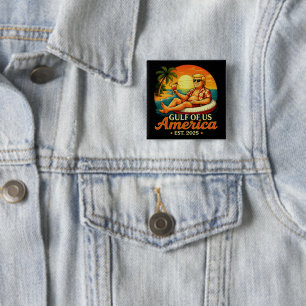 Grappig Trump Amerika's Golf 2025 Vierkante Button 5,1 Cm