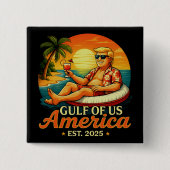 Grappig Trump Amerika's Golf 2025 Vierkante Button 5,1 Cm (Voorkant)