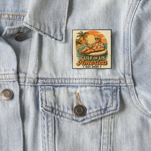  Grappig Trump Amerika's Golf 2025 Vierkante Button 5,1 Cm (In situ)