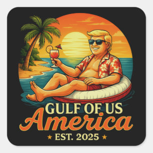 Grappig Trump Amerika's Golf 2025 Vierkante Sticker