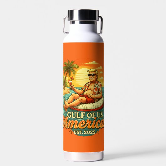 Grappig Trump Amerika's Golf 2025 Waterfles (Voorkant)