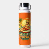 Grappig Trump Amerika's Golf 2025 Waterfles (Achterkant)