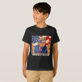 Grappig Trump arresteer deze 4 juli 2024 T-shirt (Voorkant volledig)