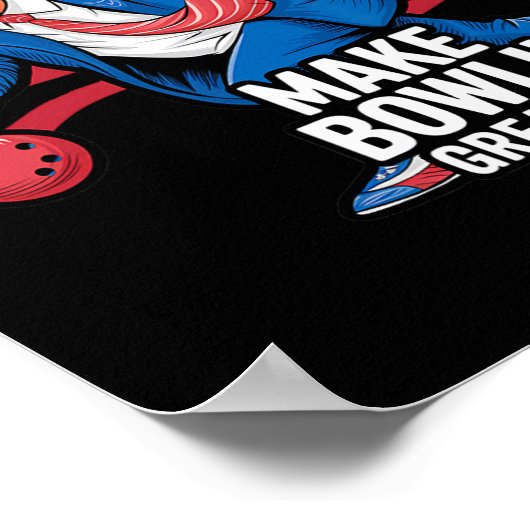 Grappig Trump Bowling voor Republikeinse Ten Pin B Poster (Hoek)