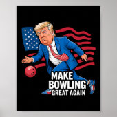 Grappig Trump Bowling voor Republikeinse Ten Pin B Poster (Voorkant)