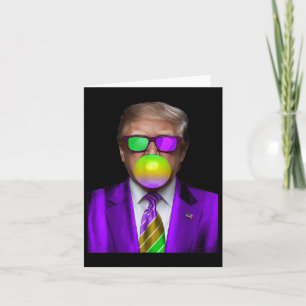 Grappig Trump Bubble Gum Shirt Trump Mardi Gras Kaart